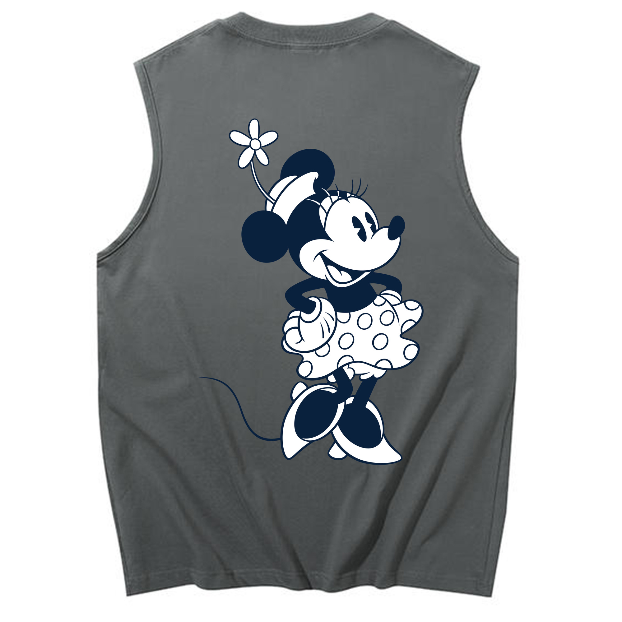 ミッキーマウス Mickey Mouse コットン100％タンクトップ（背面プリント）